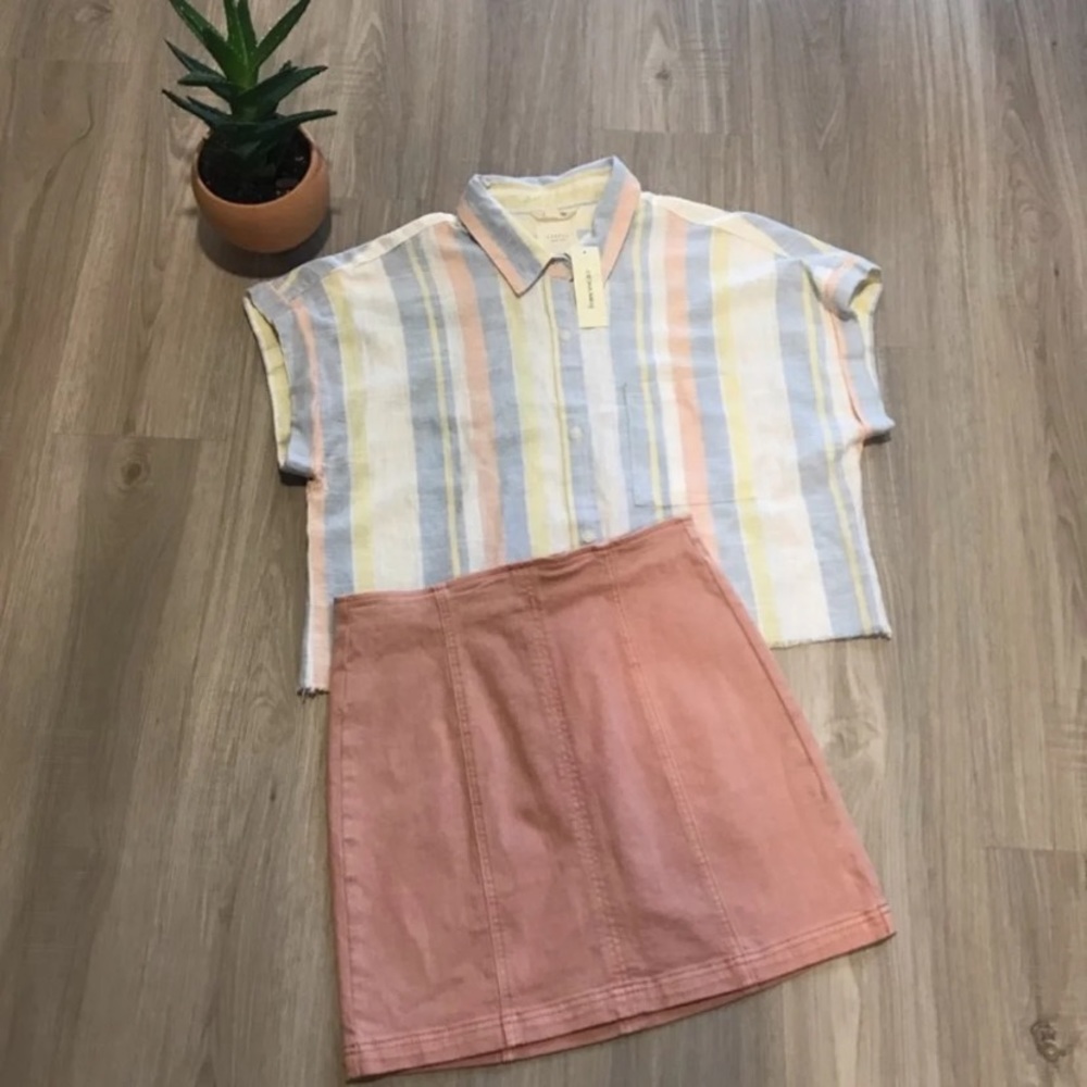 PacSun Dusty Pink Denim Skirt